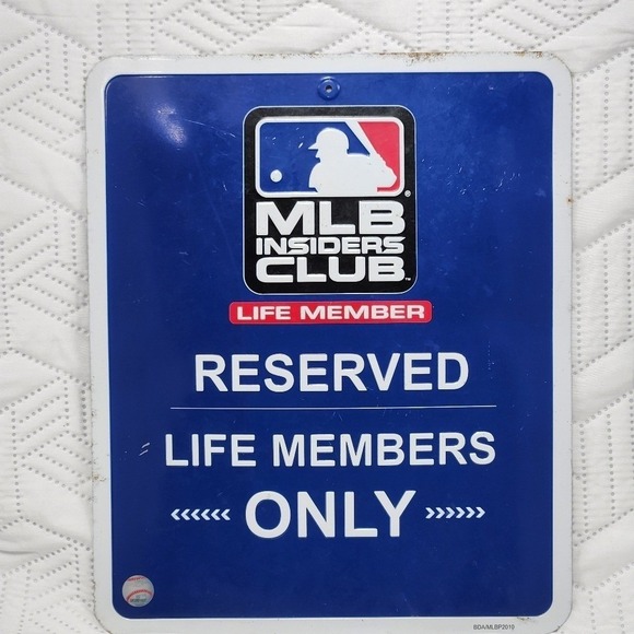 MLB Vintage Members Only Club Reserved Sign Memorabilia Official League Sport - Picture 2 of 15